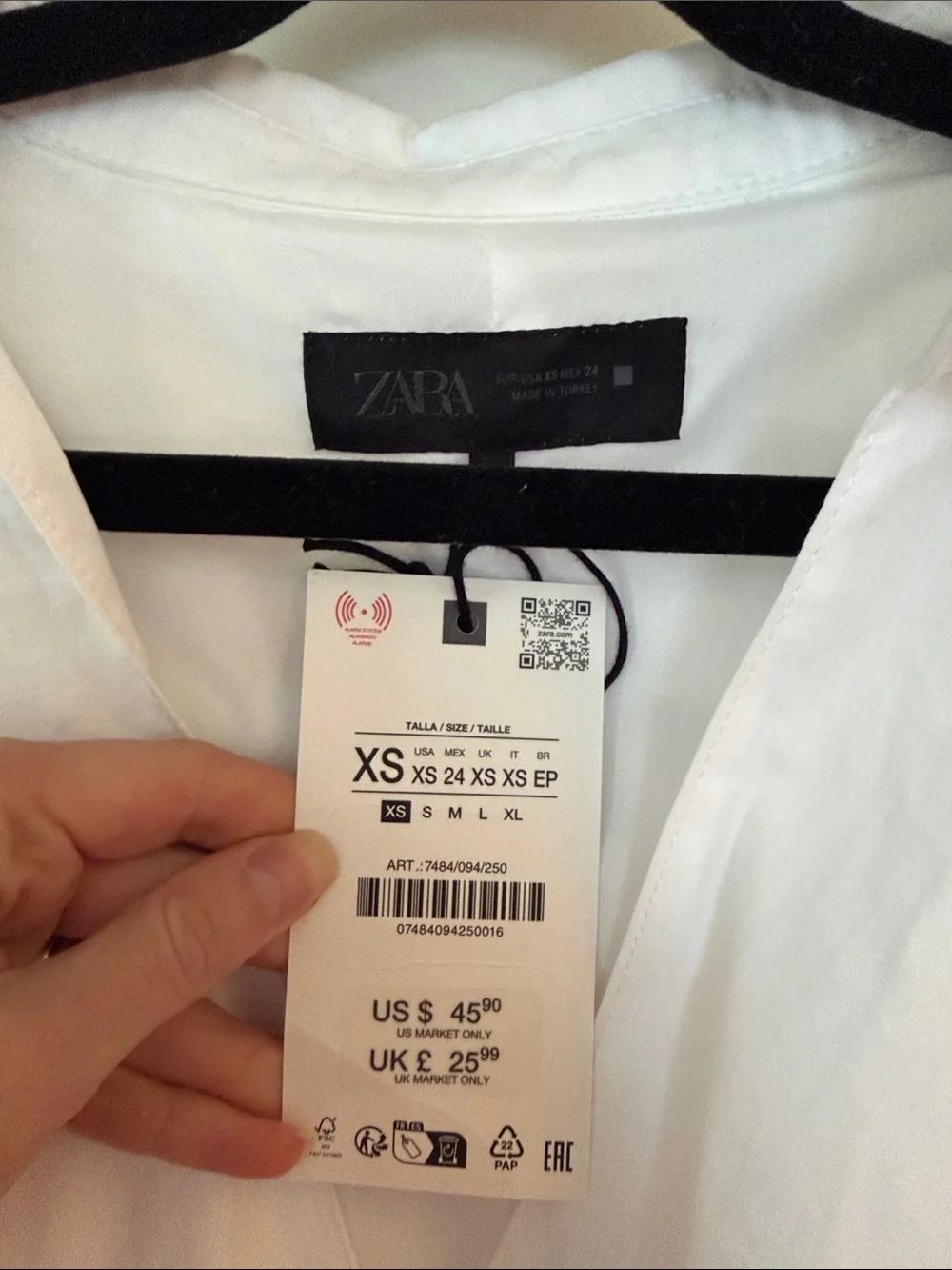 Zara crisp white